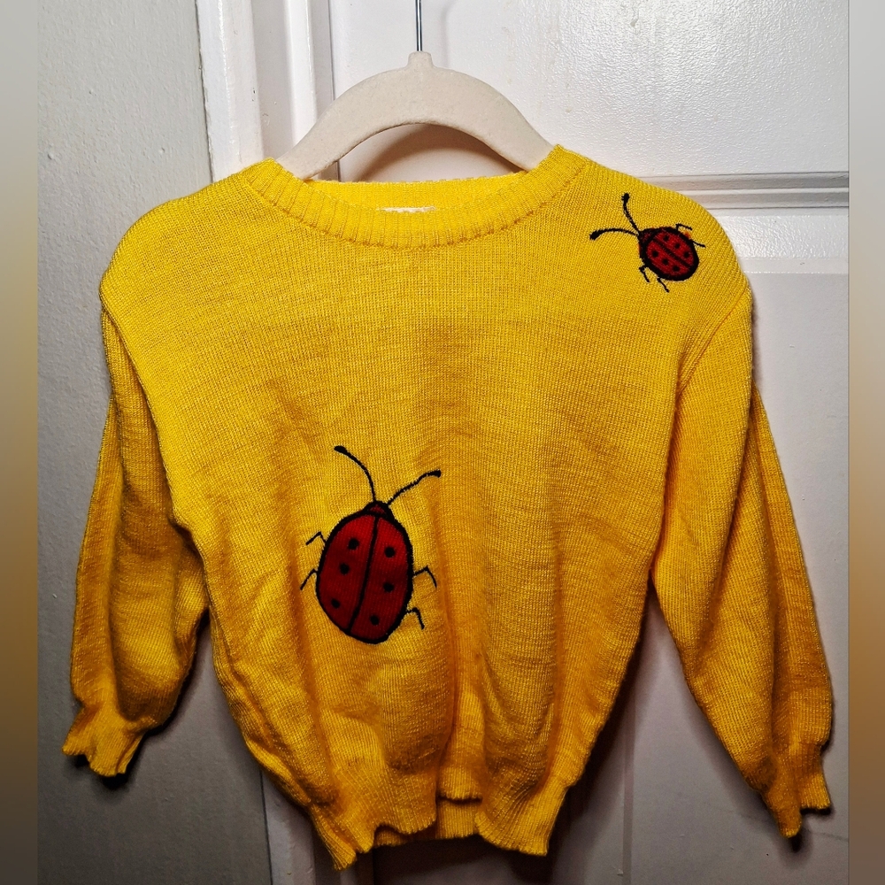 Vintage 80s 🐞💛Adorable Ladybug Sweater (2T/3T)